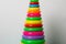 Children`s toy pyramid. Bright children`s toy
