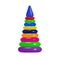 Children`s toy pyramid.Vector illustration.