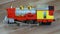 Children`s toy for small children steam locomotives