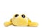 Children\'s toy yellow turtle isolated on white background
