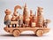 Children\\\'s toys made of wood. Built based on animal character, belief or vehicle.