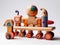 Children\\\'s toys made of wood. Built based on animal character, belief or vehicle.