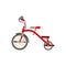 Children\'s tricycle side view flat illustration object