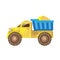 Children`s truck car for delivery, cargo, transportation of construction materials.