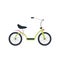 Children s two-wheeled balance bike in green and pink.