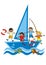 Children and sailboat