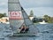 Children sailing racing dinghies. April 16, 2013: Editorial
