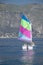 Children in sailing school in port at Saint Jean Cap Ferrat, French Riviera, France