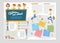 Children and school - colorful vector brochure template