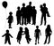 Children silhouettes