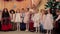 Children sing Christmas carols in the kindergarten