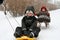 Children on sled