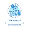 Children social skills concept icon