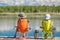 Children spend a weekend fishing