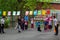 Children sporting event in nursery school