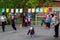 Children sporting event in nursery school