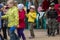 Children sporting event in nursery school