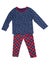 Children suit, blue with red, isolate