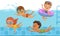 Children swimming