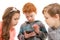 Children using kids smartphone