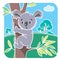 Children vector illustration of funny koala