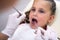 Children Visiting Dentist. Mouth Dental Checkup