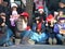 Children wait for the colorful floats at Toronto`s 106th annual Santa Claus Parade.