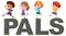 Children with word pals