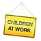 Children At Work Sign Child Labor Symbol