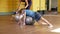 Children Working Out with Fitness Ball in a Gym