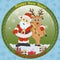 childrens_6_illustration of Santa Claus hugging a Christmas deer
