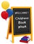 Childrens Book Week, Chalkboard Easel Sign, Books, Balloons