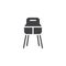 Childrens chair icon vector