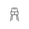 Childrens chair line icon