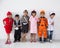 Childrens dressed in costumes of different professions