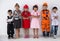 Childrens dressed in costumes of different professions