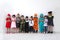 Childrens dressed in costumes of different professions