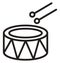 Childrens drum Vector icon which can be easily modified or edit