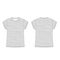 Childrens gray melange t-shirt blank template isolated on white background. Front and back