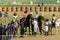 Childrens on horseback at local horse race.