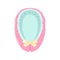 Childrens pink cocoon icon for newborn babies in flat style isolated on white background