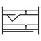 Childrens room bunk bed icon, outline style