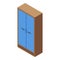 Childrens room wardrobe icon, isometric style