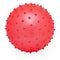 Childrens Round Silicone Inflatable Red Knobby Ball