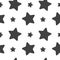 Childrens seamless abstract pattern with black stars of different size on white background. Nice black and white Vector