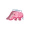 Childrens slide elephant icon, cartoon style