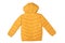 Childrens winter jacket. Stylish childrens yellow warm down jack