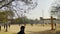 Childrens and Young Adults playing at an open field or playground at T-Nagar, Chennai.