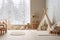 Childrenâ€™s room interior design in Scandinavian and minimalist style