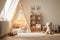 Childrenâ€™s room interior design in Scandinavian and minimalist style